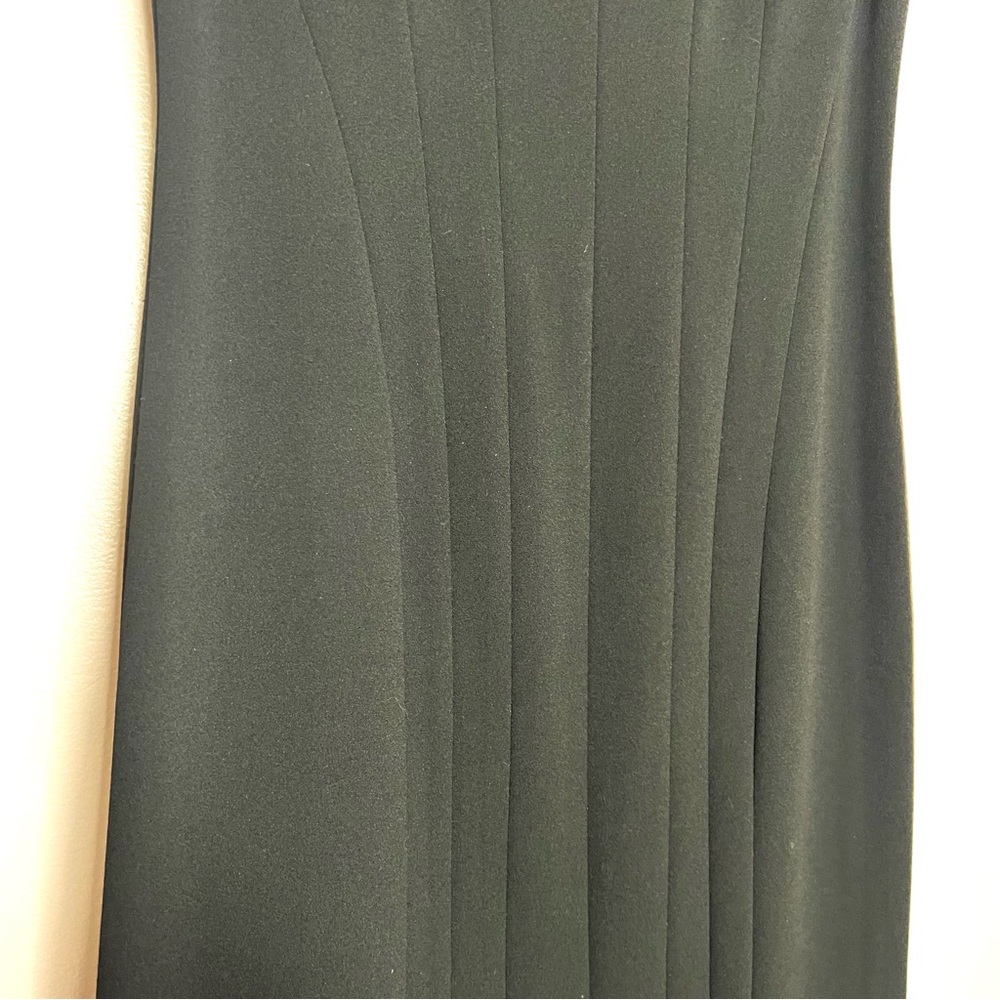 Calvin Klein Sleeveless Seamed Sheath Little Black Dress Wedding Business 4 - Picture 5 of 14